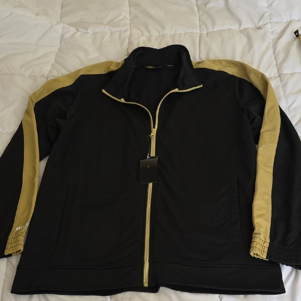NEW Circe Black and Tan Performance Jacket with High Collar & Relaxed Fit Size S
